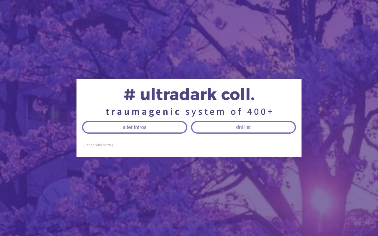 Carrd profile picture for @ultradark